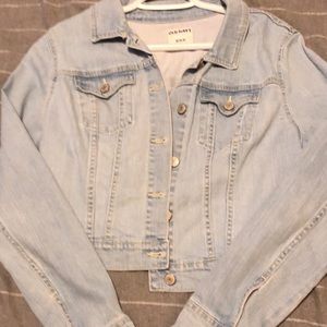 Cropped jean jacket never worn